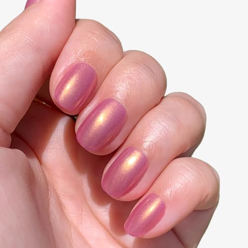 Olive & June Instant Mani Press-On Nails (Glue) | Extra Short, Round | 42 Fake Nails, 21 Sizes | Non-Toxic, Long-Lasting | Recycled Materials | Realistic Look | Salon-Quality at Home | Baby Starfish