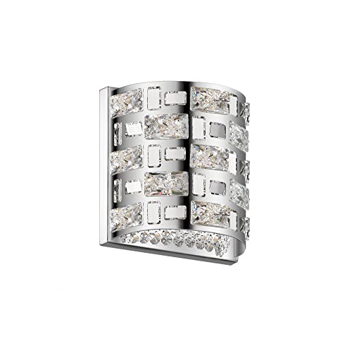 Image of Impex Lola 2 Light Wall Lamp Chrome Crystal