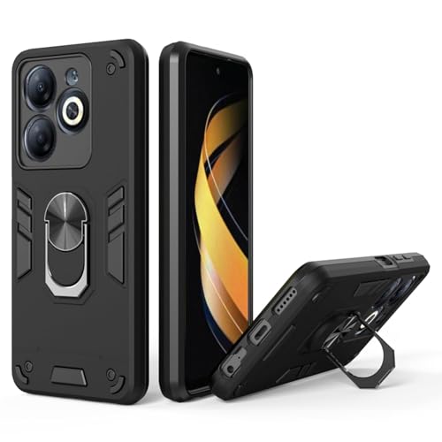 Image of NDCOM for Infinix Smart 8 Back Cover | Premium Infinix Smart 8 HD Cover | Sleek Infinix Smart 8 HD Back Case Ring Holder Case