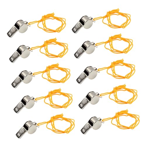 Set de 10 silbatos metálicos con cordón Toddmomy miniatura 1