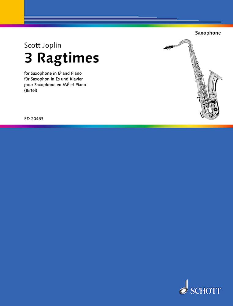 3 Ragtimes pour saxophone alto et piano soirées musicales