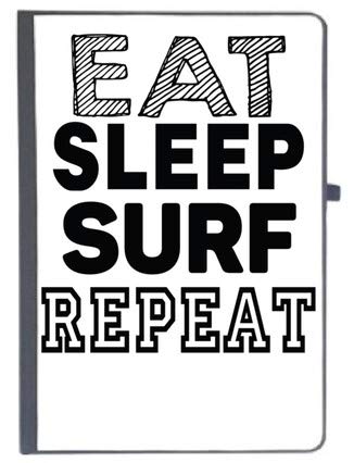 UDNAG Ruled Notebook Diary 'Surf | eat Sleep surf Repeat', [A5 80Pages 80GSM]