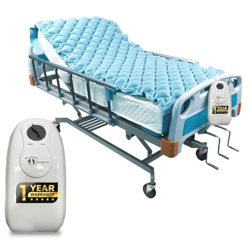 Image of Air Mattress Therapy for Bed Sores Anti-Decubitus|Bubble Mattress| Anti-Bedsore Air Mattress with Compressor Inflatable Air Bed (Blue)