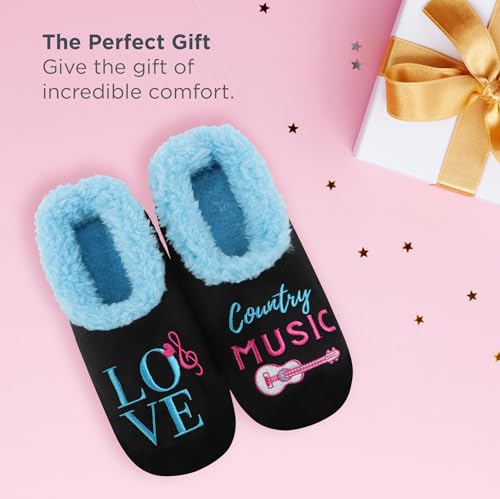 Image of Snoozies Slipper Socks -Funny Quote House Slippers for Women, Non-Slip Fuzzy