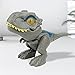 hjkl Mini dinosaurios de dedo – Figura de acción coleccionable de pequeña escala Huevos de dinosaurio, juguetes de simulación de articulación móvil, juguetes de dinosaurios regalos para niños (gris)