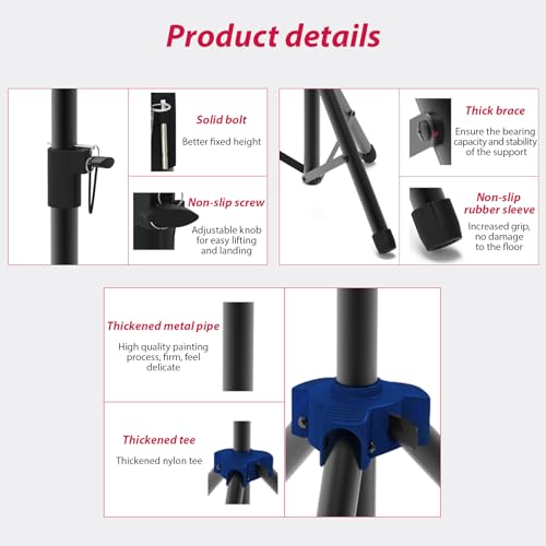 Soporte para altavoz monitor de estudio con trípode telescópico y base triangular 4