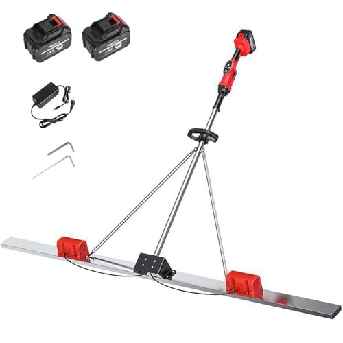 AityBuy Attrezzo per Finitura in Calcestruzzo, Kit Vibrante per Massetto in Calcestruzzo, Macchina Vibrante per Finitura in Cemento per Massetto Elettrico Senza Fili 1.8m