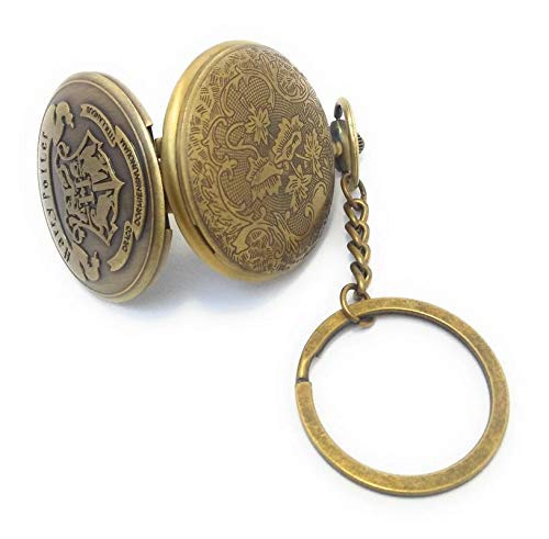 Image of AUGEN Premium Pocket Watch Metal Keychain Retro Vintage for Gifting With Key Ring Anti-Rust (Pack Of 1)