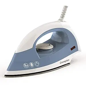 Crompton Brio 1000-Watts Dry Iron with Weilburger Coating (Sky Blue and White)