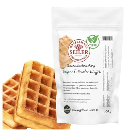 Vegane Waffel Belgische Brüsseler Backmischung 500g