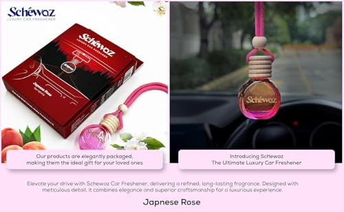 Image of SHIVAJI Wild Berry Car Hanging Perfume with Wooden Cap,Pack of 1 (10ml, JapaneseRose)