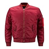 Design classique : veste aviateur de style militaire avec une élégante fermeture éclair sur le devant, col, poignets et taille côtelés pour une sécurité optimale