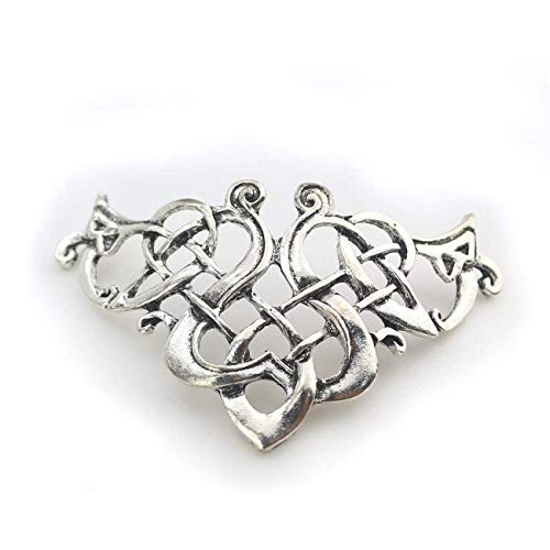 Tinsow 2 Pcs Silver Celtic Hair Slide Hairpins Hair Accessories Hair Clips, Creative Hair Barrette Minimalist Hair Claw Hair Pin Hair Accessories For Women (Style C H) #TOP3
