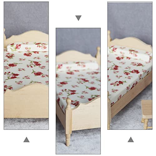 TOYANDONA 2 Pcs Colchão Móveis Quarto Infantil Bonecas Decoração- Escala E Cama Com Modelo de Casa R