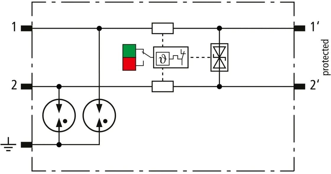 Parafoudre combiné modulaire pour 1 paire - Parafoudre combiné pour systèmes de signalisation