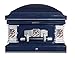 Titan Casket Veteran Select Steel Casket (Air Force) Handcrafted Funeral Casket - Dark Blue with Dark Blue, Silver-Lined Interior & Air Force Head Panel