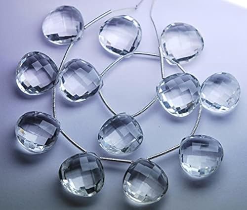 Quartz roche briolette en coeur 14mm LKBEADS, idéal pour créer des bijoux cadeaux de mariage - 2