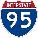 Interstate 95 Sticker Highway Sign Vinyl Sticker for Car Truck Window Sticker Water Bottle Laptop Decal Phone (2 INCH)