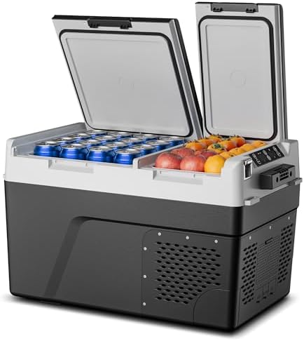 12 Volt Refrigerator Car Fridge - 40QT(38L) Dual Zone Electric Co...