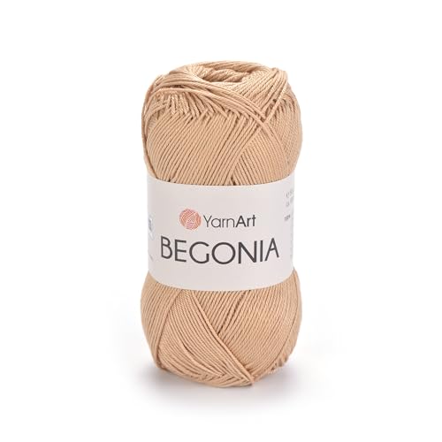 Image of YarnArt Begonia 100% Cotton, Pure Premium Soft Cotton for Knitting Crochet and Amigurumi, Shiny Colors 1.76 Oz (50g) / 185 Yrds (169m) (5529)