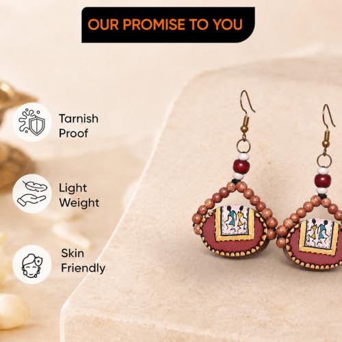 Image of Handcrafted Bohemian & Ethnic Earrings Collection for Women - Artistic, Nature-Inspired Statement Designs in Studs, Drops & Chandeliers