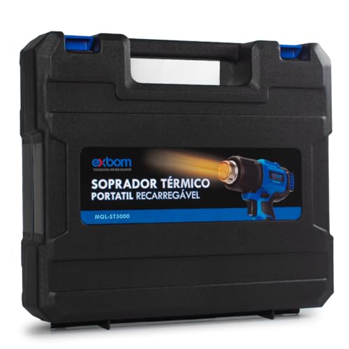 Soprador Térmico Ar Quente Portátil 2 Baterias Recarregável Profissional