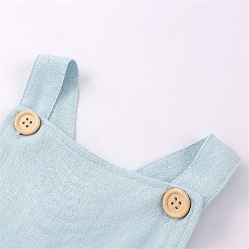LOOLY Unisex Baby Sleeveless Bodysuit Cotton Bubble Backless Overalls3