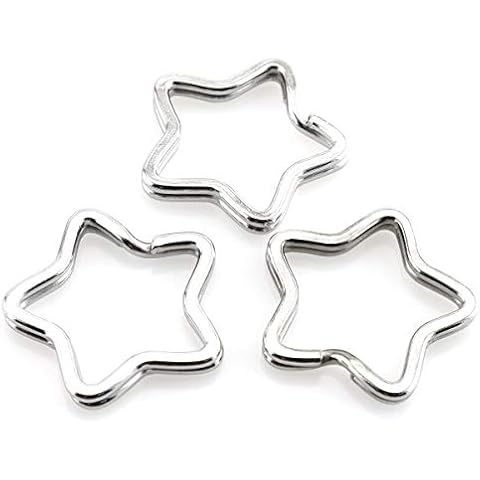 Heyous 10pcs Creative Star Shape Key Rings Cover