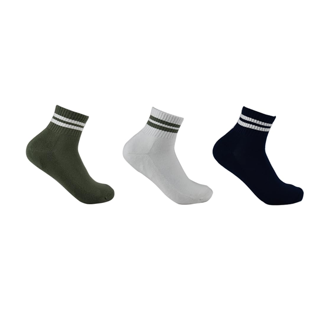 the sock street Ankle Length Socks For Women Combo, Made With Durable & Breathable Cotton, Anti Odour & Anti Bacterial, 3 Pair, Ideal for Gym, Running, Office, Sports-picture-0