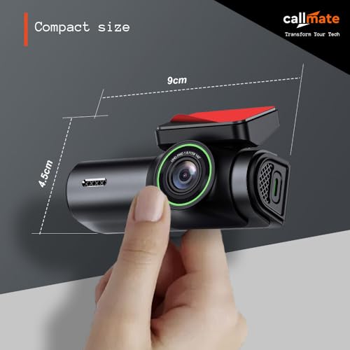 Image of CALLMATE Road Master 2K Ultra HD Dashboard Camera, 1.47 inch IPS Display, (G-Sensor, Built in Speaker, TF Card Slot) with Easy Installation (App Control, 140 Wide Angle Lens) Support Upto 256 GB