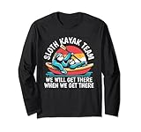 sloth kayak team retro kayak kayaker paddle sport maglia a manica