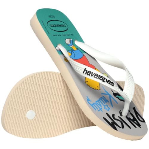 Chinelo Masculino Havaianas Simpsons (Bege, BR, Adulto, Faixa Numérico, M, 37, 38)