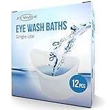 JFA Medical First Aid One Size Plastic Eyewash Pain Relieve Cleaning Eye Bath Cup - Pack of 12 - Image 2