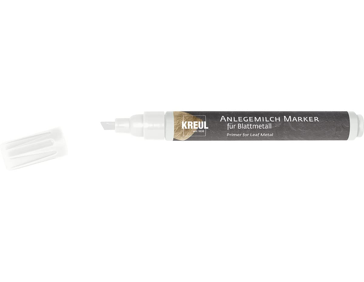 KREUL 99451 - Marqueur lait d'application, colle spéciale pour appliquer des feuilles de métal, avec pointe biseautée pour des d