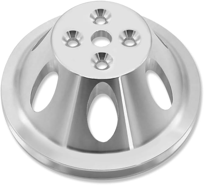 Polished Aluminum Mechanical Short Water Pump and Pulley Single Groove For Chevy BBC 396 402 427 454 502 1955-1968