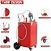 50 Gallon Gas Caddy, Portable Fuel Transfer Storage Tank With 4 Wheels and 2-Way Rotary Pump, Large Diesel Kerosene Can Container for Cars Boat ATV Motorcycle Lawnmower