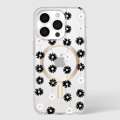 Coque pour iPhone 15 Pro Kate Spade luxe Daisy Chain avec anneau MagSafe - 7