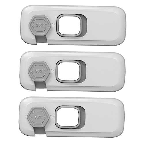 Kisangel 3 piezas Cerraduras de Seguridad para Cerraduras Antipinchazo para Muebles y Puertas Protección Eficaz para Bebés y Instalación y Uso Práctico
