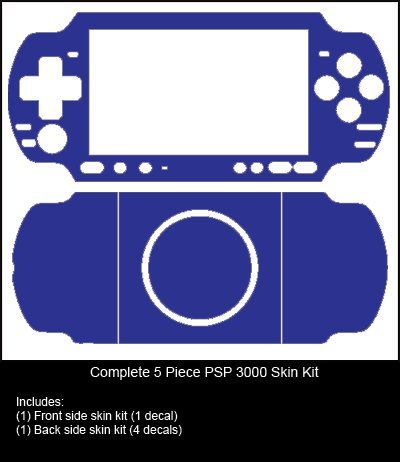 Winter White - Vinyl Decal Mod Skin Kit by System Skins - Compatible with Playstation Portable 3000 Console - Thumbnail 2