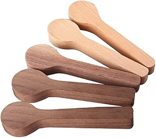 AOHAO 5Pcs Wood Carving Spoon Blank Kit Beech and Walnut Unfinished Spoon Portable Wood Carving Block Wooden Whittling Art Supplies for Beginner Expert DIY Wood Craft(5pcs)