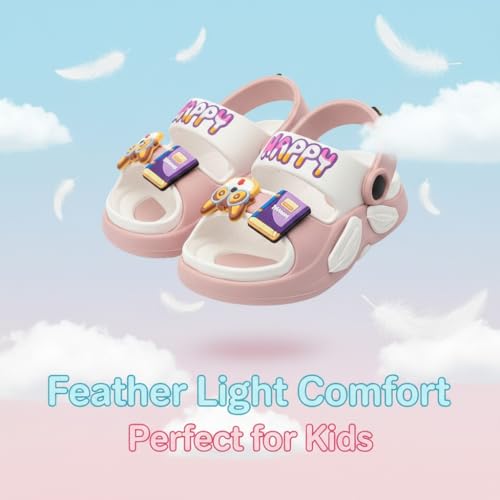 Image of GLJ Kids Comfort Clogs Sandals for Boy and Girl, 1 to 14 Years, Two-Strap Design, Easy to Wear Slip On, Dust and Waterproof, 1100