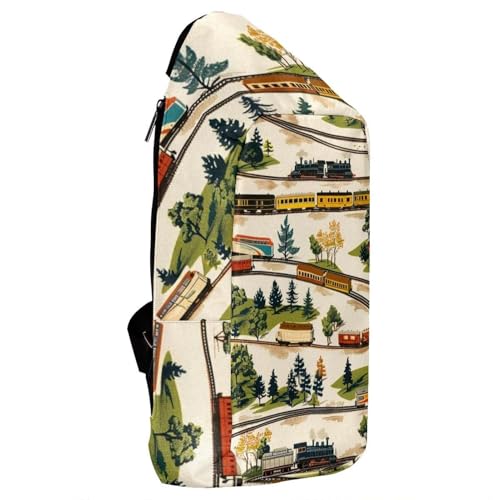 Sac à dos à bandoulière multicolore au design compact de voyage - 4