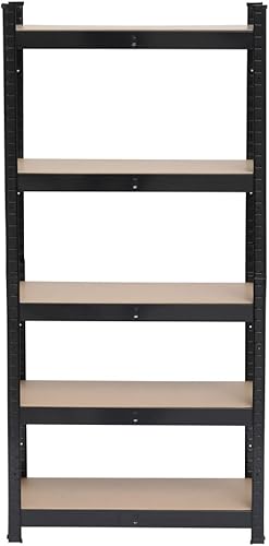 Miniatura 8 de Estantería de almacenamiento de garaje ajustable de 5 niveles, estante de almacenamiento de metal resistente para almacén, despensa, armario,