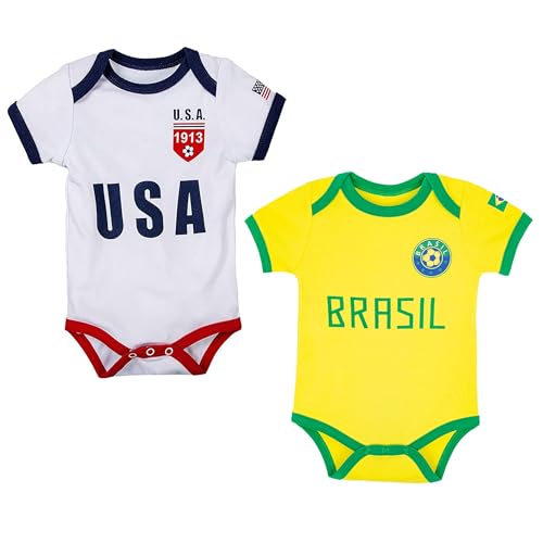 Image of Cnins Sporty Baby Bodysuit 0-24M, Soccer-Themed Infant Onesie for Game Days, Family Matching Outfits, Party & Gift