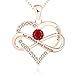 Produktbild Besetztes Diamant Liebesanhänger Halskette Damen Geburtstag Stein Mädchen Geburtstag Weihnachtsjubiläum Geschenkschmuck Januar