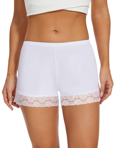 Image of MANCYFIT Bloomers for Women, Lace Trim Slip Shorts