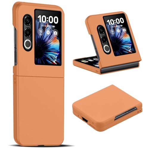 nubia Flip 2 �P�[�X nubia Flip 2 �J�o�[ �܂��݉\ �|���J�[�{�l�[�g�f�� �V���R���h�� �}�b�g�Ȏ��� �����Y �X�N���[���ی� PC�w�ʃP�[�X �yLitBrian�z60 (�I�����W)