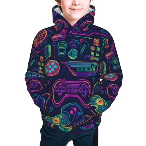 Sweat à capuche garçons manette de jeu 2 : le cadeau idéal 14-16 ans