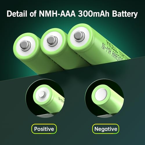 PKCELL AAA Wiederaufladbare Batterie 300mAh NI-MH 1.2V Batterie,vorgeladene Batterie für Garten Solar Licht Lampe,4 Stück