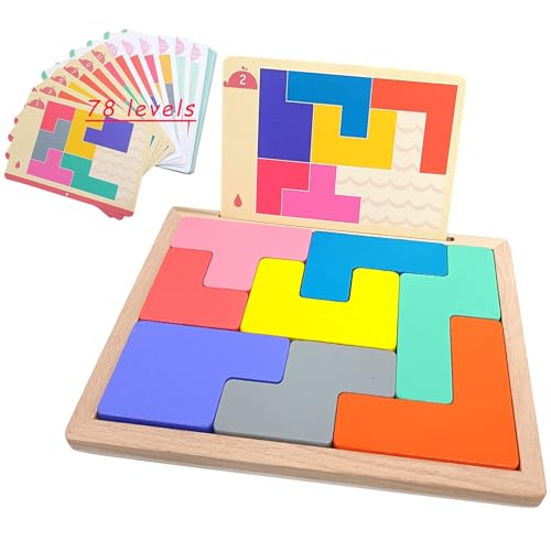 TieGokii Dementia Activities for Seniors,Wooden Puzzles Gifts,Geometric Cognitive Products &...